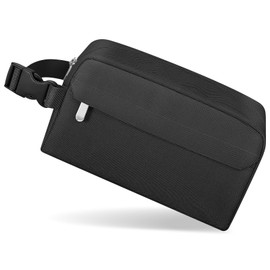 Neverwhy Small Insulated Snack Bag Lunch Box,Collapsible Reusable Small Lunch Bag with Snap Buckle Handle for Beach Travel Picnic,Black 5-Can(3L)