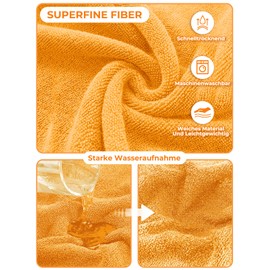 Bibykivn Bathrobe for Dogs, Microfibre Dog Bathrobe, Adjustable Collar with Velcro Closure, Quick Drying, Bath Towel for Large, Medium, Small Dogs/Cats (Orange Colour, Lion, L)