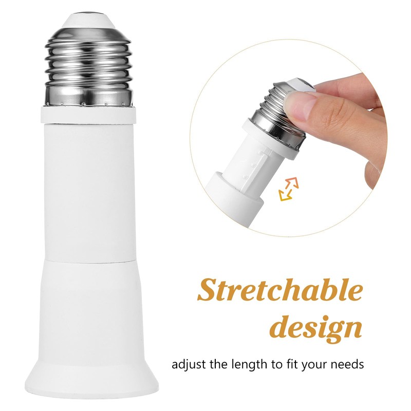 DECHOUS Light Socket Extender, 2Pcs Light Bulb Socket Extender Outdoor