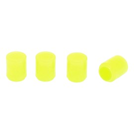 Partuto 4 Pcs Fish Pattern Fluorescent Tire Valve Stem Caps for Car Truck Motorbike Bicycle Tyre Valve Dust Covers Decorative Polystyrene Yellow 8x17mm