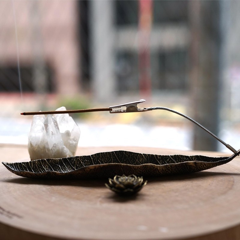 White Sage Incense Burner Incense Plate [White Sage Leaf &