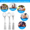 Folding Forks and Spoons Set, Foldable Spoon and Fork Set