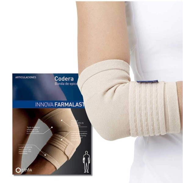 Farmalastic Dual Elbow Brace (Beige) : M - 1 unit