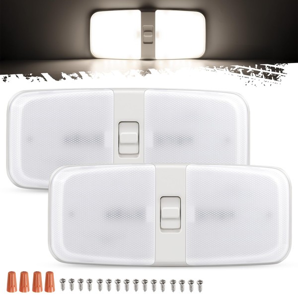 Partsam 2Pcs RV Interior Lights with Off/On Switch, 126LED Ceiling
