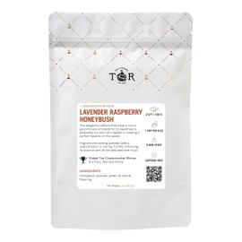 Tea Runners Lavender Raspberry Honeybush Loose Leaf Herbal Tea – Caffeine-Free, Fruity & Floral – 5oz