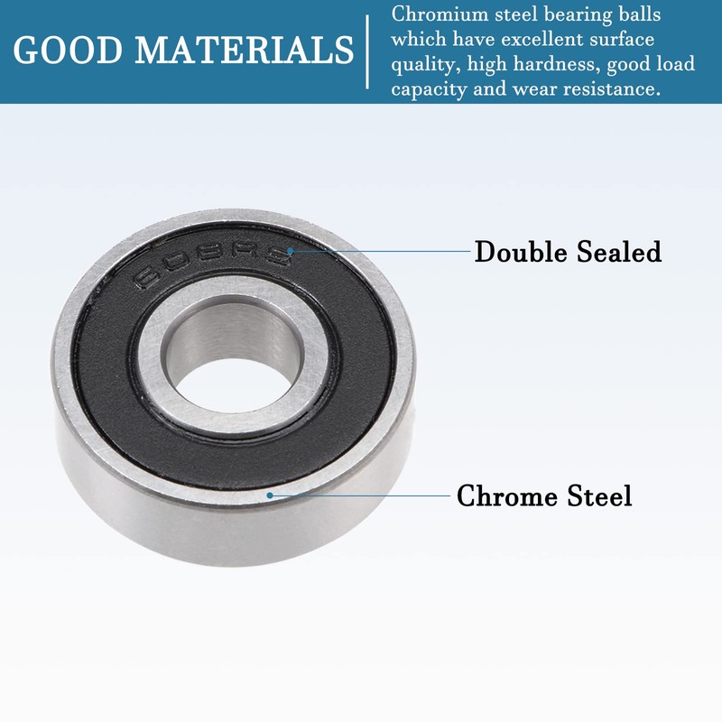 QUARKZMAN 608-2RS 8 x 22 x 7 mm Ball Bearing