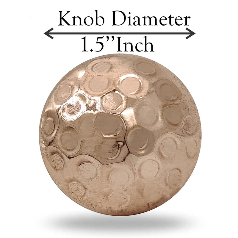 5MOONSUN5's Hammered Copper Door Knobs Cabinet Pulls for Cabinets, Drawers
