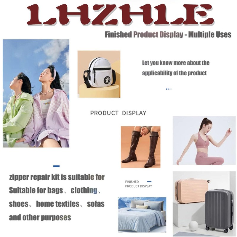 LHZHLE Zipper Repair Kit Replacement: 81Pcs #3#5#8#10 Zipper Stop -