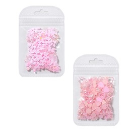 SGERUFZ Pack of 200 Nail Art Decoration, Mixing Nail Charms, 3D Nail Decorations, Resin, Cute Manicure Accessories, Flower Bows Hearts for Nail Art, Decoration, Nail DIY