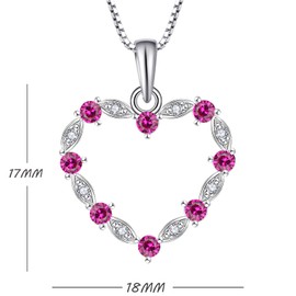 Starnny Women's Necklace 925 Silver Heart Necklace Pendant with 3A Cubic Zirconia Jewellery for Women, Sterling Silver, Cubic Zirconia