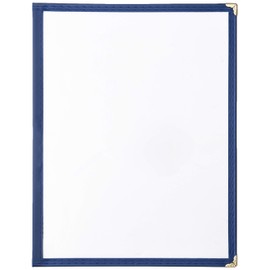Winco Double Fold Menu Cover, 12-Inch x 9.5-Inch, Blue