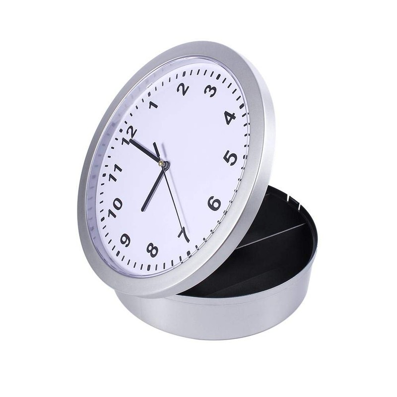 Hidden Compartment Wall Clock Safe, Wall Quartz Clock Diversion Safe,