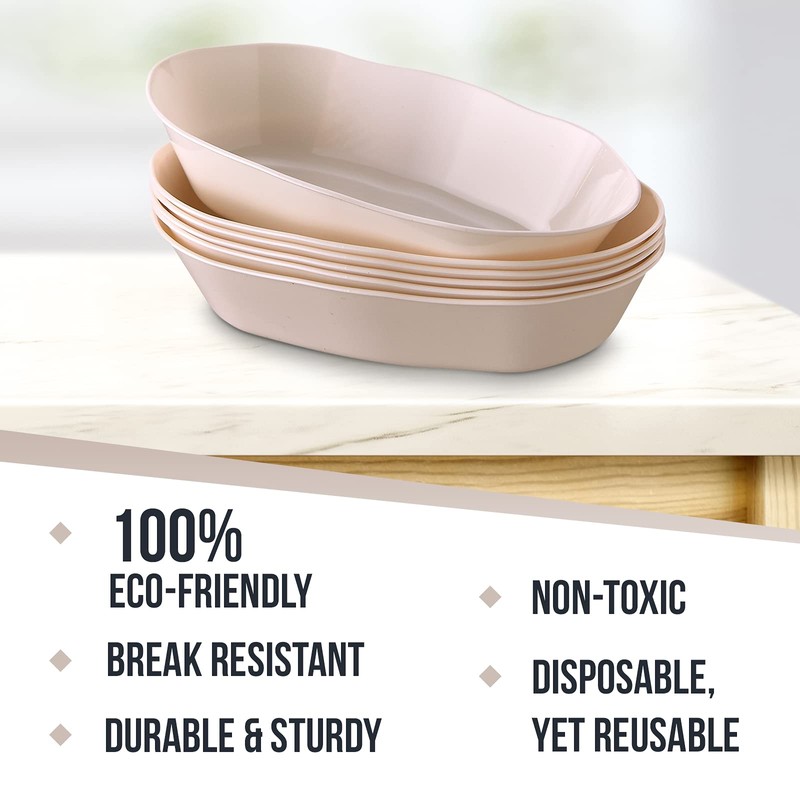 Silver Spoons MINI DESSERT BOWLS | Oval Dessert Plates |