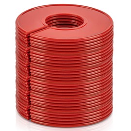 Sukh Baby Closet Dividers 30pcs - Plastic Clothes Organizer Shelf Tags Labels for Clothing Rack Wardrobe Store Warehouse Nursery Must Haves Boutique Supplies Sturdy Durable Flexible No Burrs (Red)