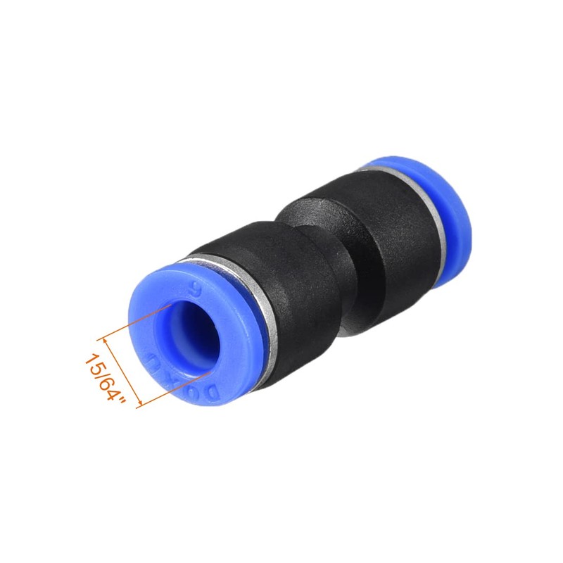 sourcing map Plastic Straight Union Push to Connect Tube Fitting