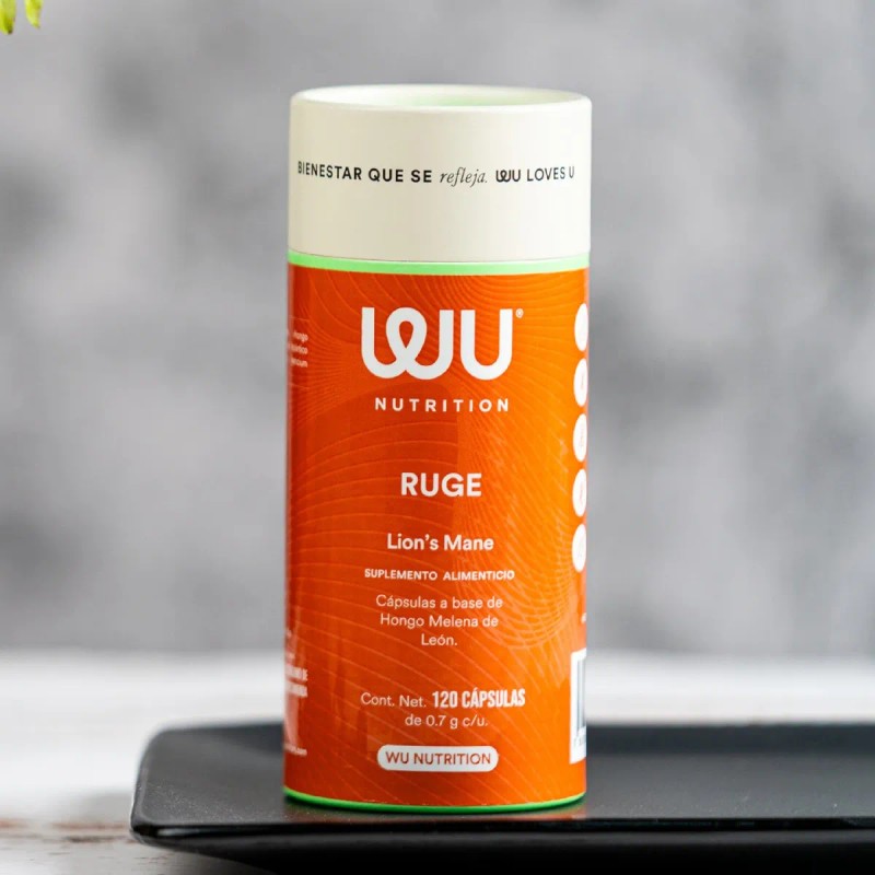 Suplemento Ruge Hongo Melena De Leon Wu Nutrition 120 Capsulas