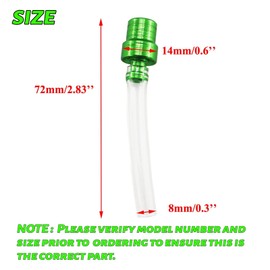 JOYYANGFANG 2PCS Motorcycle Gas Cap Gas Tank Fuel Cap Vent Two-Way Valve Vent Universal Tube Hose Breather Cap with ATV Quad CRF YZF RMZ KLX DRZ Pit Dirt Bike Green