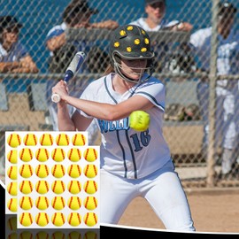 200 Pcs Baseball Softball Helmet Decals Vinyl Sports Softball Stickers Self Adhesive Helmet Stickers Helmet Decals Baseball Accessories for Softball, Baseball, Batting (Simple Style)