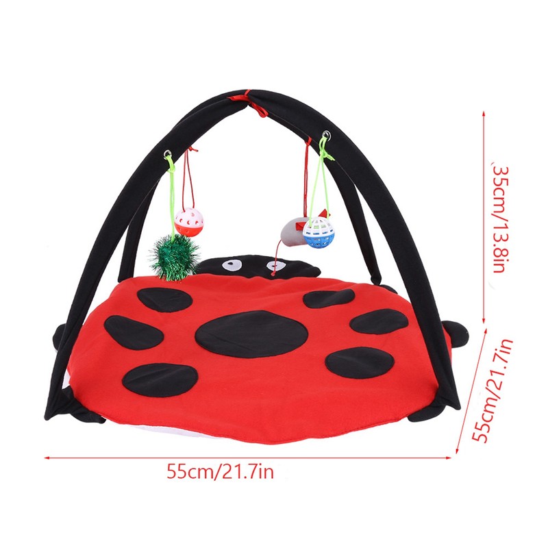 Foldable Cat Activity Play Mat Tent Multifunction Pet Bed with
