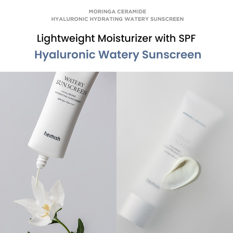heimish [heimish]Moringa Ceramide Hyaluronic Acid Hydrating Watery Sunscreen 50ml