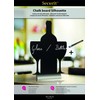 Securit Silhouette Wein Tisch Kreidetafel - Schwarz