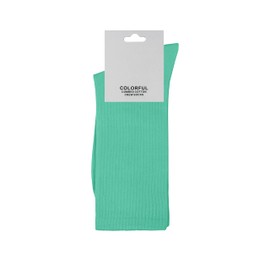 ZSUN Unisex Socks for Men and Women Multicoloured Combed Cotton Socks Size 38-42 Code 15558, aqua green, 38-42