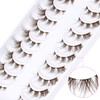 Brown Lashes Natural Look False Eyelashes Wispy Strip Eyelashes Cat