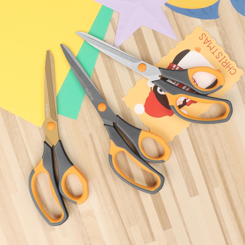 Asdirne Titanium Coating Scissors, Premium All Purpose Scissors, Ultra Sharp