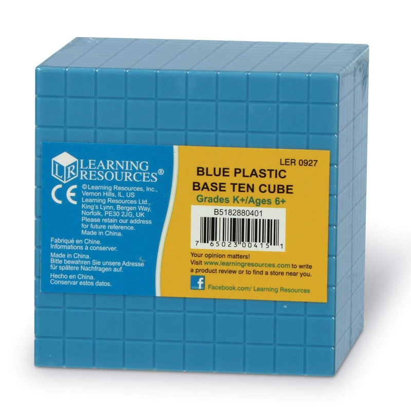 Learning Resources Blue Plastic Base Ten Cube