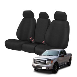Kistrba Truck Seat Cover Compatible with 2011-2014 Ford F150-F550 Front 40/20/40 Split Seat with Opening Center Console and Integrated Center Seat Belt, Dutch Velvet Fabric