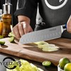 Cuchillo de Chef Yeeclot, Cuchillo Profesional Japonés Santoku 7 pulgadas,