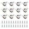 12 PCS Mini Caster Wheels, Low Profile Caster Wheels, Little