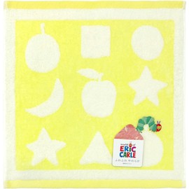Hayashi WP433203 Hand Towel, Approx. 13.0 x 13.8 inches (33 x 35 cm), Harapeko Aomushi, Shape, Yellow