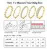 Gold Rings for Women Non Tarnish Gold Plated Cubic Zirconia