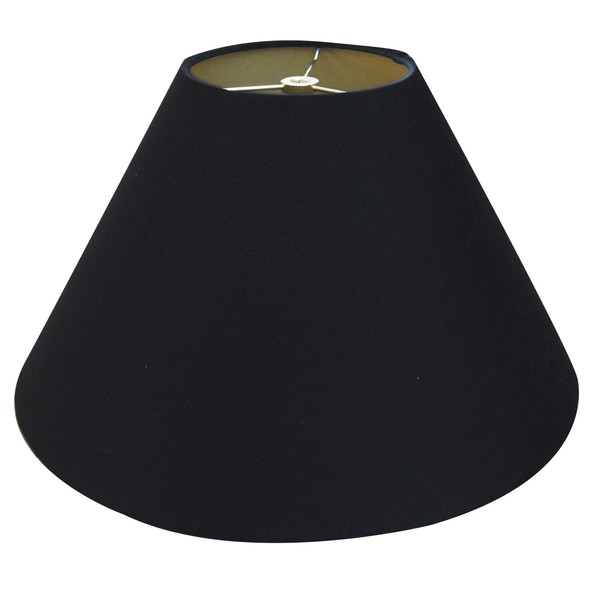 Royal Designs Coolie Empire Hardback Lamp Shade, Black, 6" x
