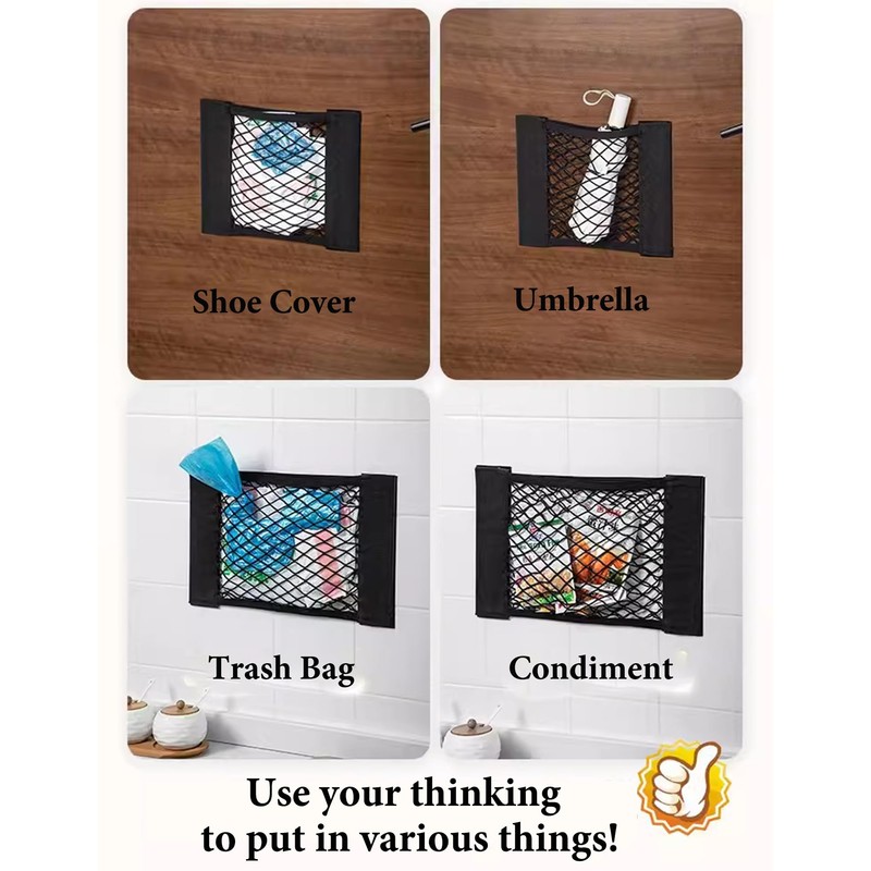 Heyrelda Plastic Bag Holder Mesh Storage Net Grocery Bag Holder