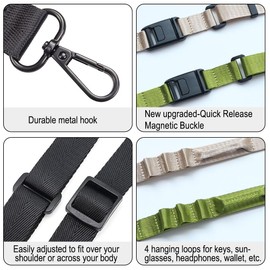 Turkalla Phone Crossbody Lanyard,Adjustable Crossbody Phone Strap with Magnetic Buckle, Universal Cell Phone Lanyard Neck Nylon Phone Strap with Tab Patch for Most Phones