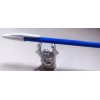 Laughing BUDDHA Silver Plated Pen Holder Stand Display