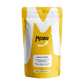 Potassium 200mg 120 Tablets | Contributes to Normal Blood Pressure, Muscle Function and Nervous System Function | Electrolyte Regulation | Potassium Chloride | Vegan GMP Approved | MOBU UK