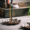 GARMOLY Incense Burner, Incense Holder for Sticks, Brass Lotus Incense