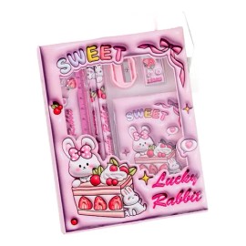 Material Escolar Set De Escritorio Y Aprendizaje, Regla Rosa