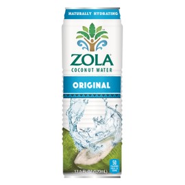 Zola 100% Pure Coconut Water, 17.5 Fl Oz (Pack of 12)