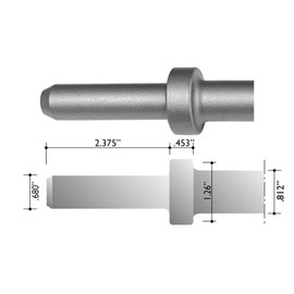 Champion Chisel 18 Inch Long .680" Round Shank, Round Collar Chipping Hammer Narrow, Flat Chisel/Pneumatic