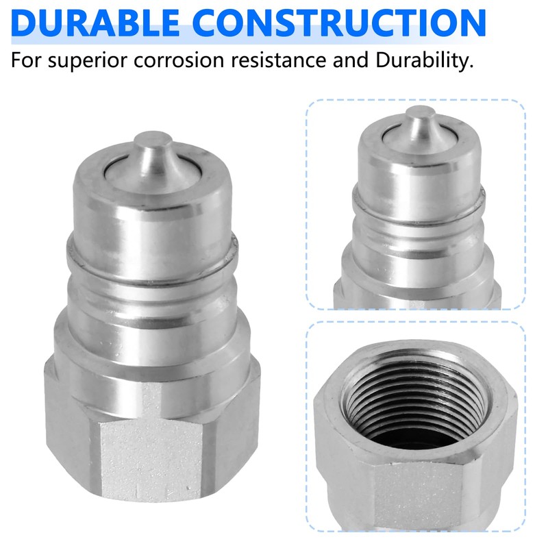 Cplbrb 1/2" Ag ISO 7241-B Hydraulic Quick Connect Couplers with