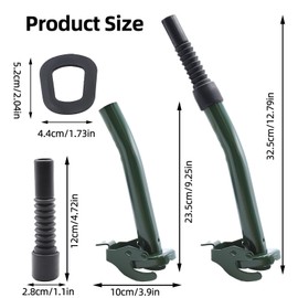 WYYFXY® Filling Neck Canister 26 cm Petrol Can Pourer Reserve Canister Pourer Petrol Fuel Canister Outlet Pipe Safety Outlet Pipe Petrol Can for 5, 10, 20 L Metal Canister