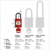 Brady (CPT-RED-25PL-KD6PK) SafeKey Nylon Lockout Padlock - Compact with Nylon