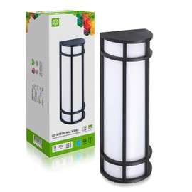 ASD LED Outdoor Wall Sconce Lighting 18 Inch 20W 1100LM Front Porch Light Fixture - 3000K/4000K/5000K Adjustable Color - Outside Wall Light 120-277V Non-Dimmable, Oil Rubbed Bronze, Energy Star & ETL