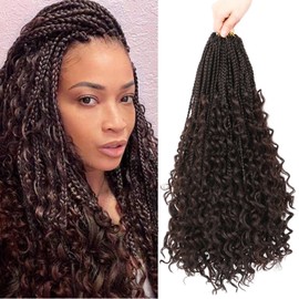 8 Packs Boho Crochet Braids Meches Hair Pre Loop Meches Pour Tresses Africaine Goddess Box Braids Extensions de cheveux pour femmes noires(4#)