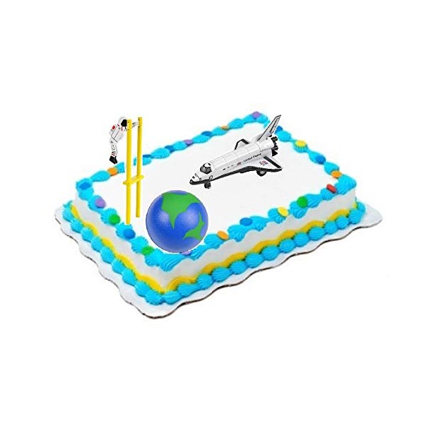 Oasis Supply, Space Theme Cake Decorating Topper Kit Sets, Astronauts, Space Shuttle, Rocket Ships, & Aliens (Rocket Man & Space Shuttle)