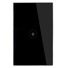 WiFi Smart Wall Touch Light Switch Glass Panel Wireless Remote Control by Mobile APP Anywhere Compatible with Alexa,Timing Function No Hub Required (Wall Switch 1 Gang)